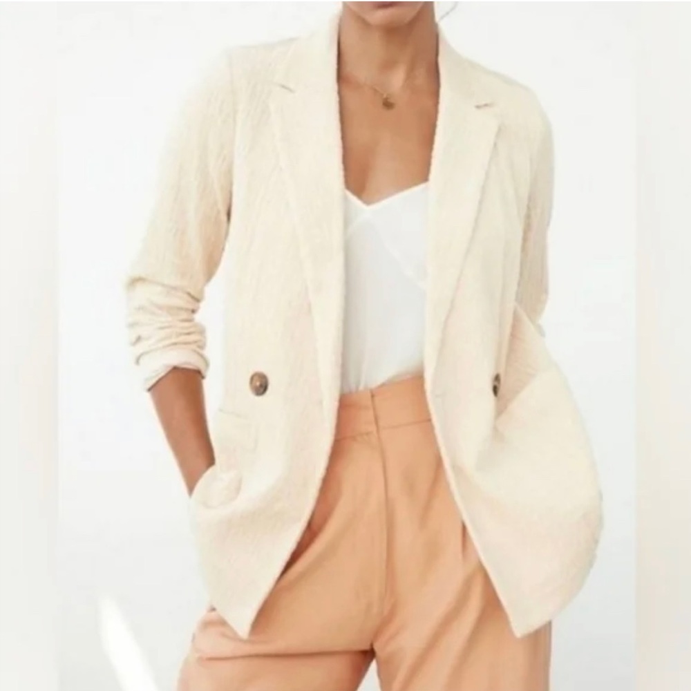 Anthropologie Daniel Rainn Double Breasted Blazer Size XSP